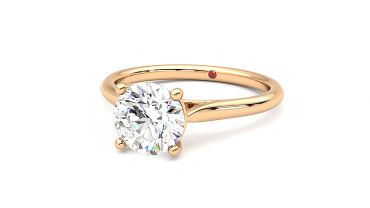 Taylor & Hart Hope Round Engagement Ring 360 degree image 26