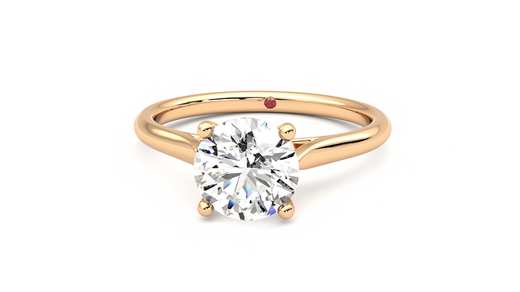 Taylor & Hart Hope Round Engagement Ring 360 degree image 28