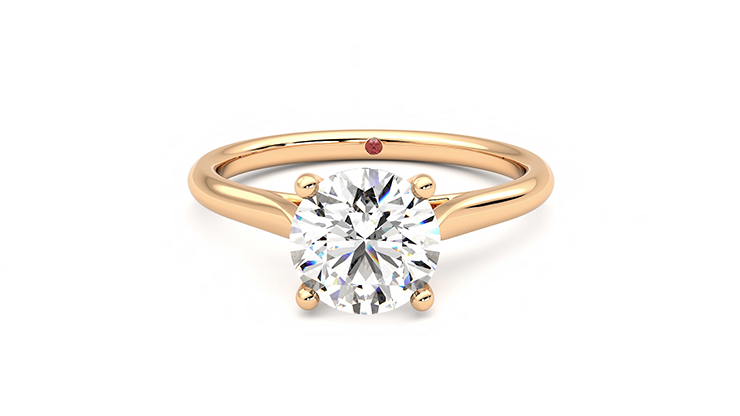 Taylor & Hart Hope Round Engagement Ring 360 degree image 29