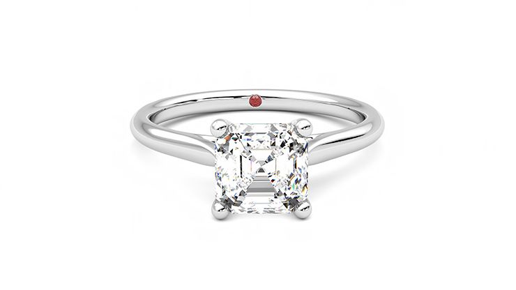 Taylor & Hart Hope Asscher Engagement Ring 360 degree image 1
