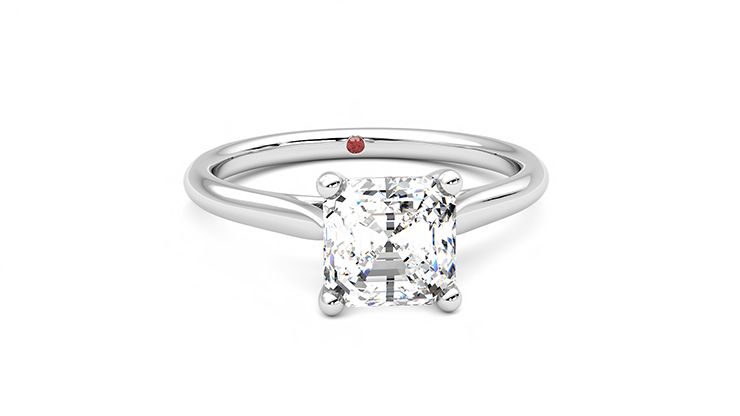 Taylor & Hart Hope Asscher Engagement Ring 360 degree image 2