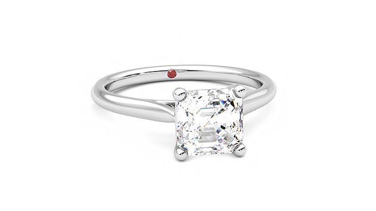 Taylor & Hart Hope Asscher Engagement Ring 360 degree image 3