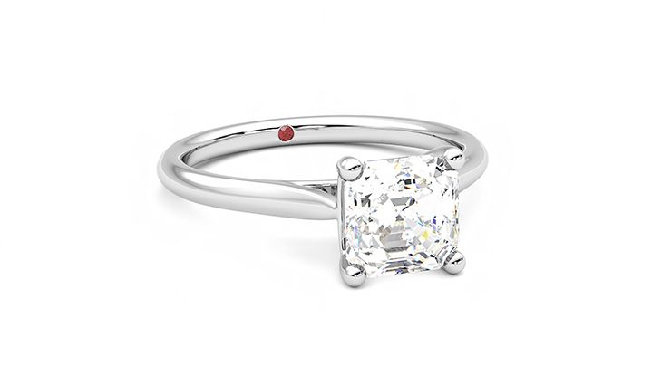 Taylor & Hart Hope Asscher Engagement Ring 360 degree image 4