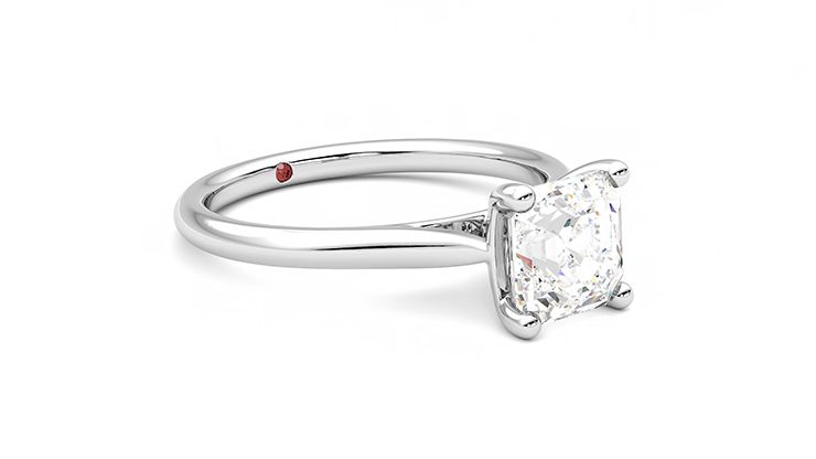 Taylor & Hart Hope Asscher Engagement Ring 360 degree image 6