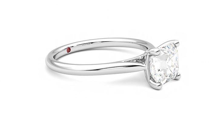 Taylor & Hart Hope Asscher Engagement Ring 360 degree image 7