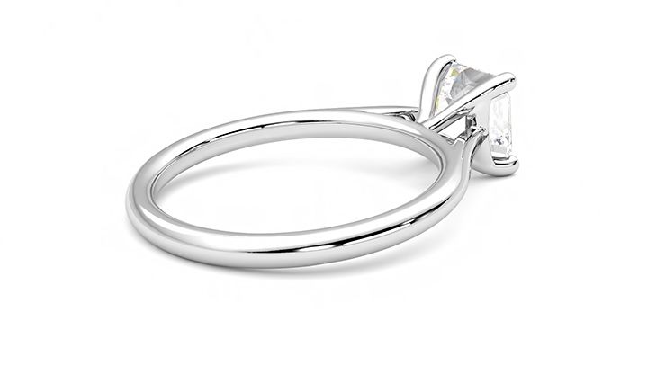 Taylor & Hart Hope Asscher Engagement Ring 360 degree image 12