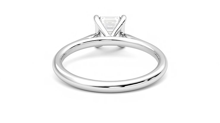 Taylor & Hart Hope Asscher Engagement Ring 360 degree image 15