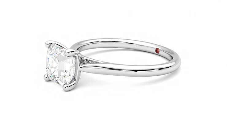 Taylor & Hart Hope Asscher Engagement Ring 360 degree image 23