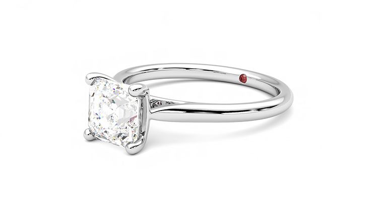 Taylor & Hart Hope Asscher Engagement Ring 360 degree image 24