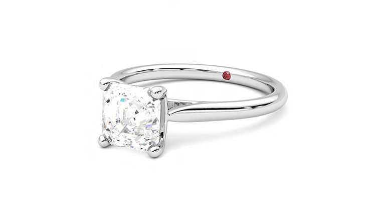 Taylor & Hart Hope Asscher Engagement Ring 360 degree image 25