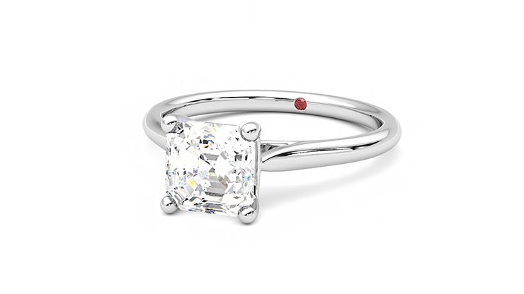 Taylor & Hart Hope Asscher Engagement Ring 360 degree image 26