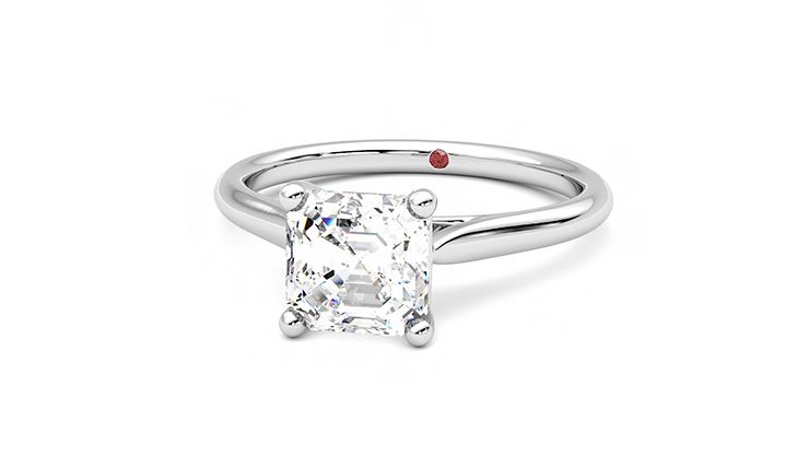 Taylor & Hart Hope Asscher Engagement Ring 360 degree image 27