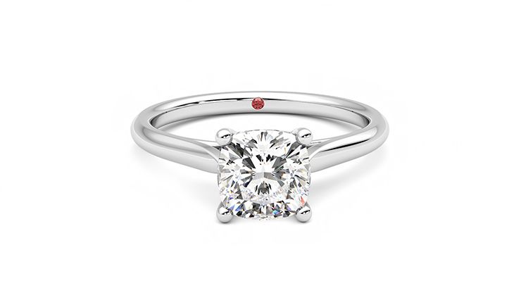 Taylor & Hart Hope Cushion Engagement Ring 360 degree image 1