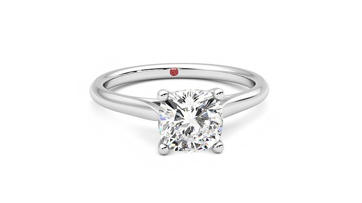 Taylor & Hart Hope Cushion Engagement Ring 360 degree image 2