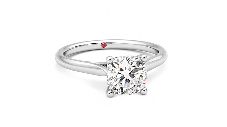 Taylor & Hart Hope Cushion Engagement Ring 360 degree image 3