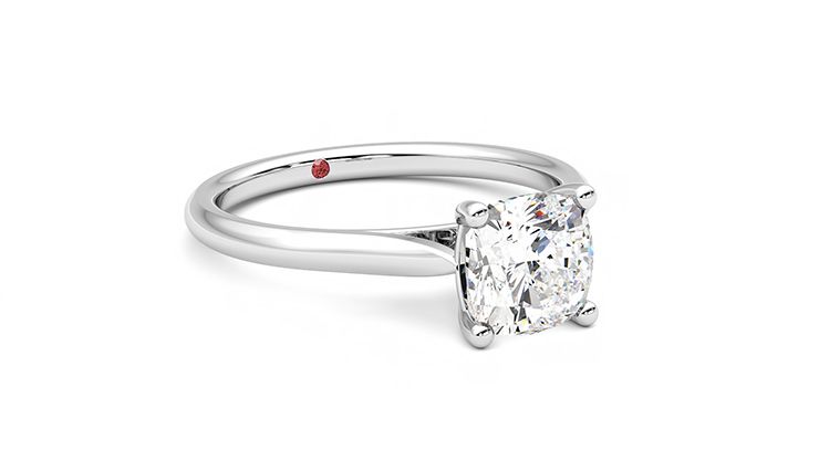 Taylor & Hart Hope Cushion Engagement Ring 360 degree image 5