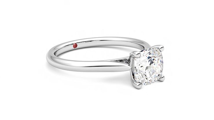 Taylor & Hart Hope Cushion Engagement Ring 360 degree image 6