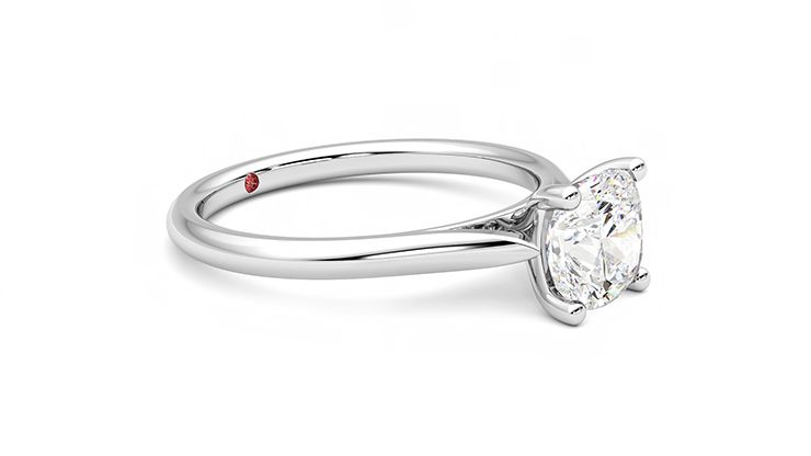 Taylor & Hart Hope Cushion Engagement Ring 360 degree image 7