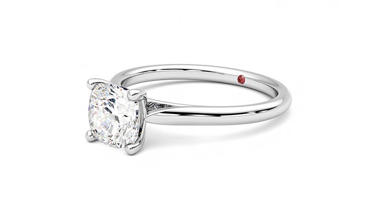 Taylor & Hart Hope Cushion Engagement Ring 360 degree image 24