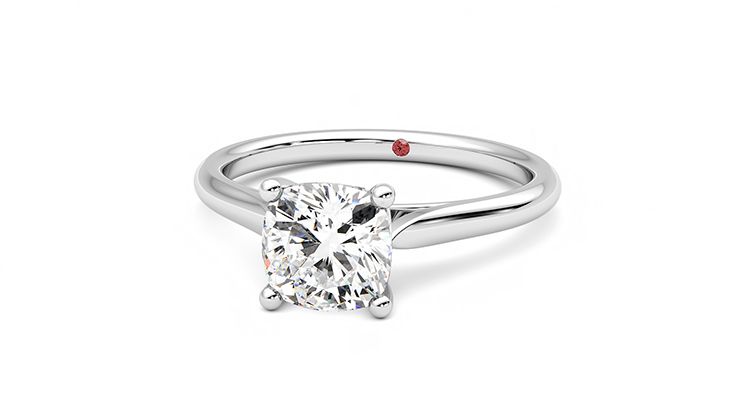 Taylor & Hart Hope Cushion Engagement Ring 360 degree image 27