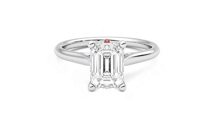 Taylor & Hart Hope Emerald Engagement Ring 360 degree image 0