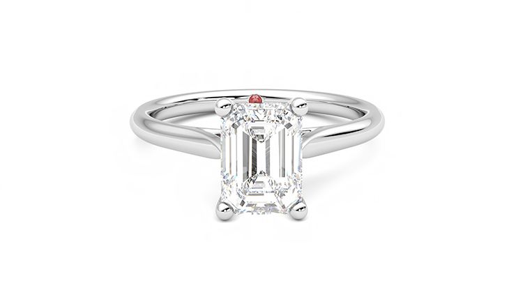 Taylor & Hart Hope Emerald Engagement Ring 360 degree image 1