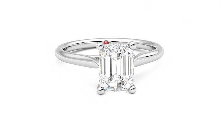 Taylor & Hart Hope Emerald Engagement Ring 360 degree image 2