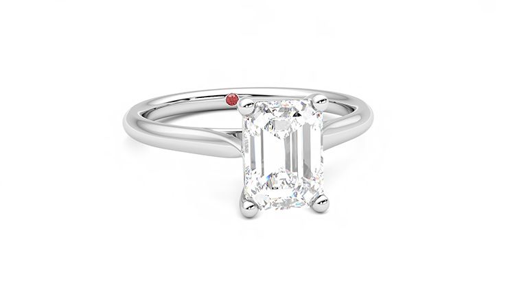 Taylor & Hart Hope Emerald Engagement Ring 360 degree image 3