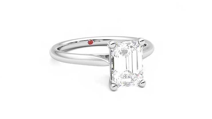 Taylor & Hart Hope Emerald Engagement Ring 360 degree image 4