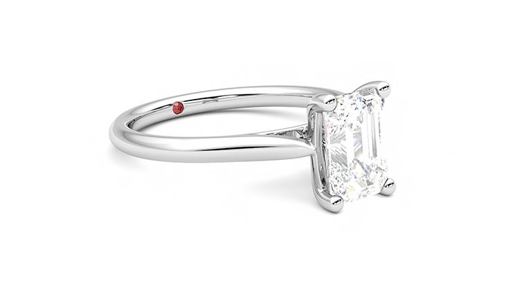 Taylor & Hart Hope Emerald Engagement Ring 360 degree image 6