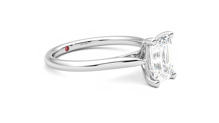 Taylor & Hart Hope Emerald Engagement Ring 360 degree image 7