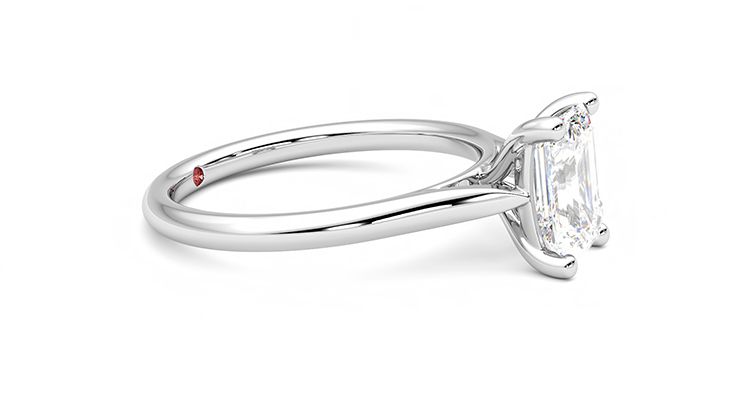 Taylor & Hart Hope Emerald Engagement Ring 360 degree image 8