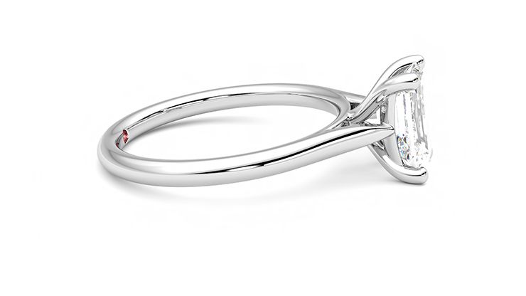 Taylor & Hart Hope Emerald Engagement Ring 360 degree image 9