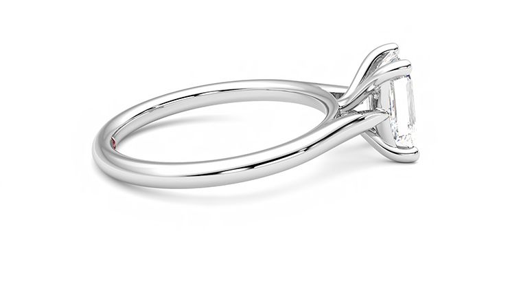 Taylor & Hart Hope Emerald Engagement Ring 360 degree image 10