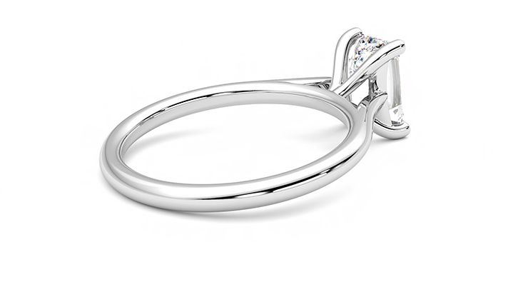 Taylor & Hart Hope Emerald Engagement Ring 360 degree image 12