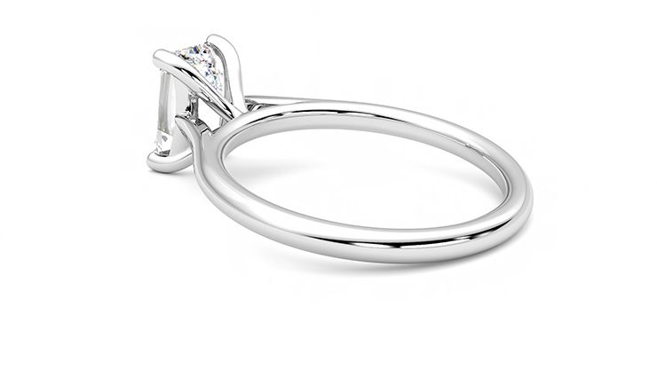 Taylor & Hart Hope Emerald Engagement Ring 360 degree image 18