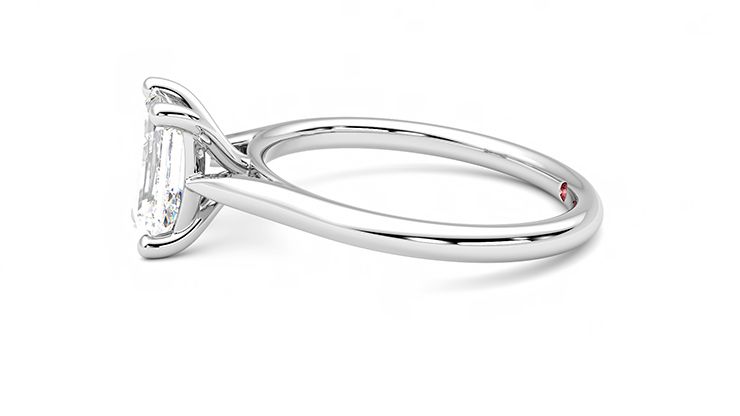 Taylor & Hart Hope Emerald Engagement Ring 360 degree image 21