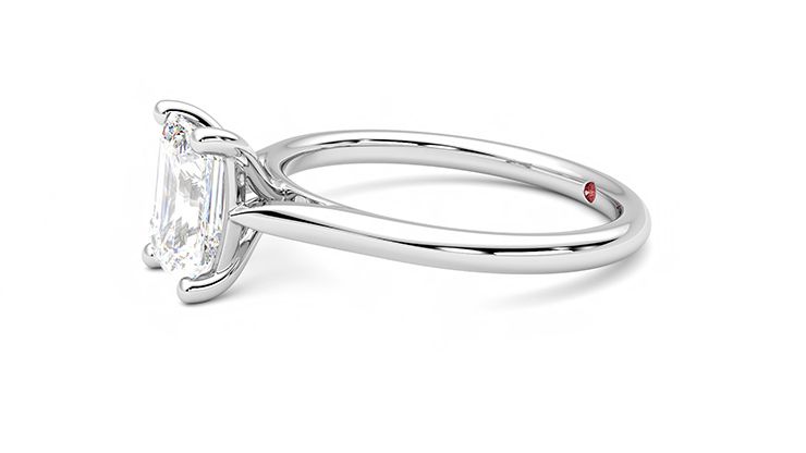 Taylor & Hart Hope Emerald Engagement Ring 360 degree image 22