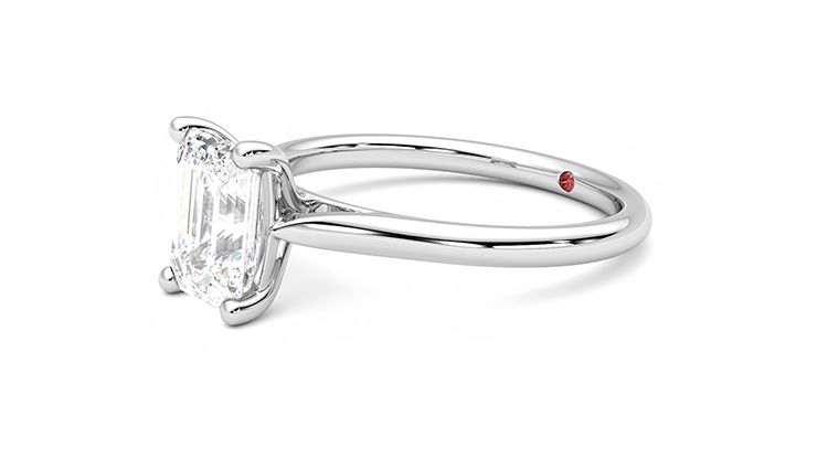Taylor & Hart Hope Emerald Engagement Ring 360 degree image 23