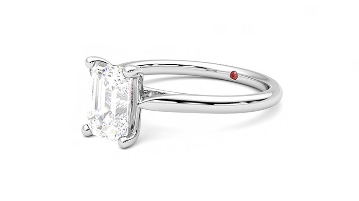 Taylor & Hart Hope Emerald Engagement Ring 360 degree image 24