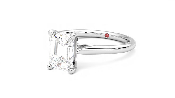 Taylor & Hart Hope Emerald Engagement Ring 360 degree image 25