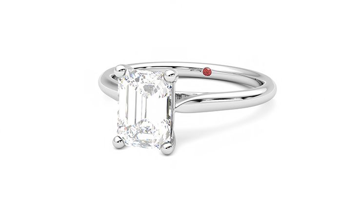Taylor & Hart Hope Emerald Engagement Ring 360 degree image 26