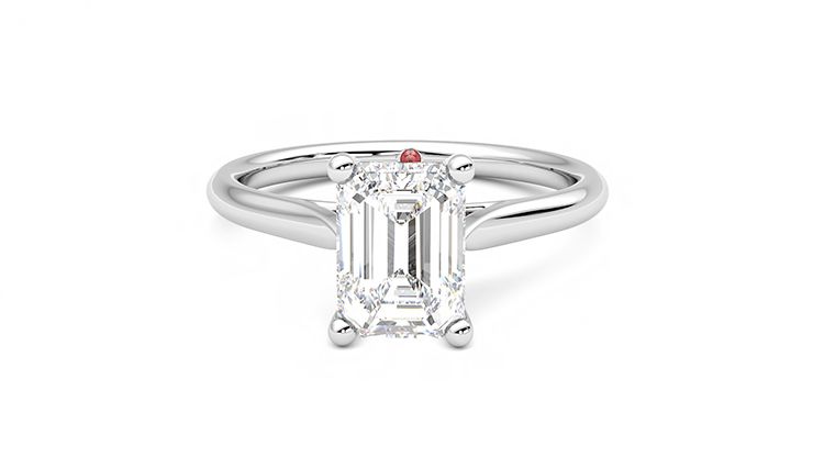 Taylor & Hart Hope Emerald Engagement Ring 360 degree image 29