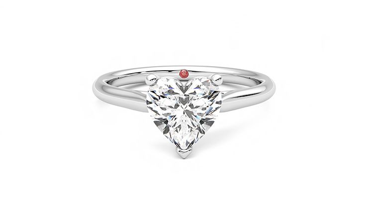 Taylor & Hart Hope Heart Engagement Ring 360 degree image 0