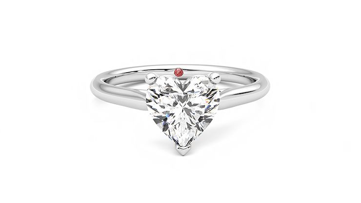 Taylor & Hart Hope Heart Engagement Ring 360 degree image 1