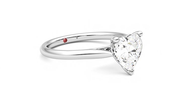 Taylor & Hart Hope Heart Engagement Ring 360 degree image 6