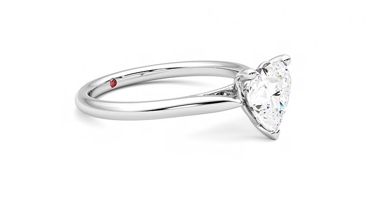 Taylor & Hart Hope Heart Engagement Ring 360 degree image 7