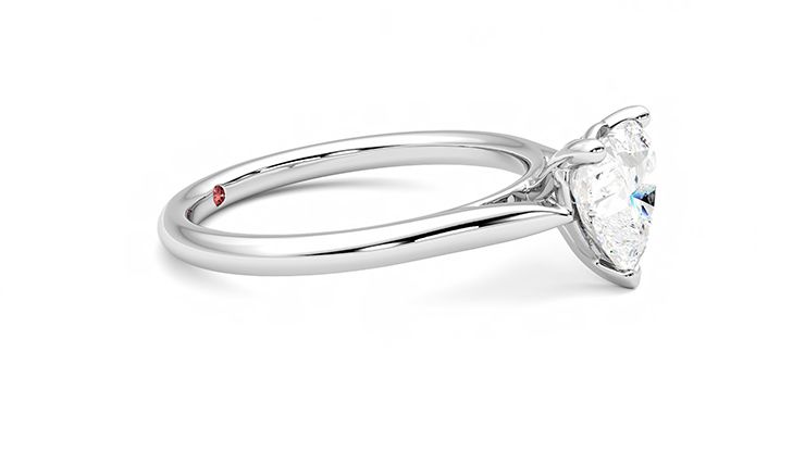 Taylor & Hart Hope Heart Engagement Ring 360 degree image 8