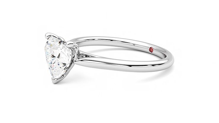 Taylor & Hart Hope Heart Engagement Ring 360 degree image 23