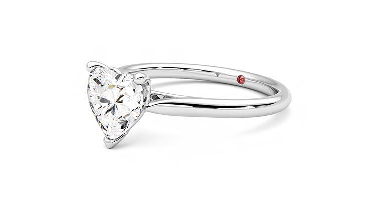 Taylor & Hart Hope Heart Engagement Ring 360 degree image 24